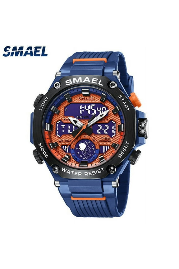 Quartz Wristwatches Sport Smael Military Army Clock Alarm Dual Display Led Electronic Watch 8069 Waterproof Watches For Men - Quartz Wristwatches