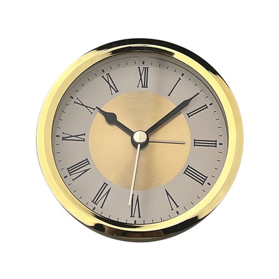 Quartzs Alarm Clock Mechanism Insert 3.5Inch Diameter Roman Numberals Round Watch Face Insert for Clock Enthusiasts