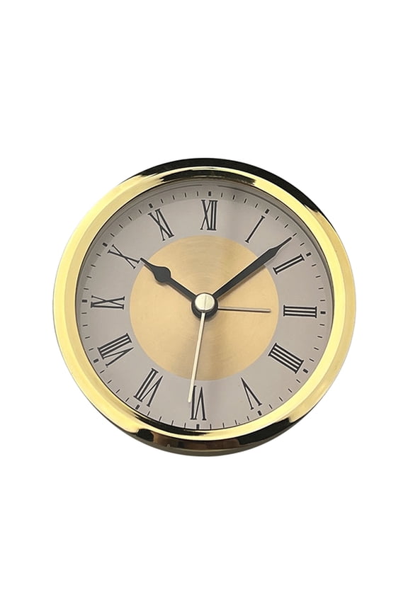 Quartzs Alarm Clock Mechanism Insert 3.5Inch Diameter Roman Numberals Round Watch Face Insert for Clock Enthusiasts