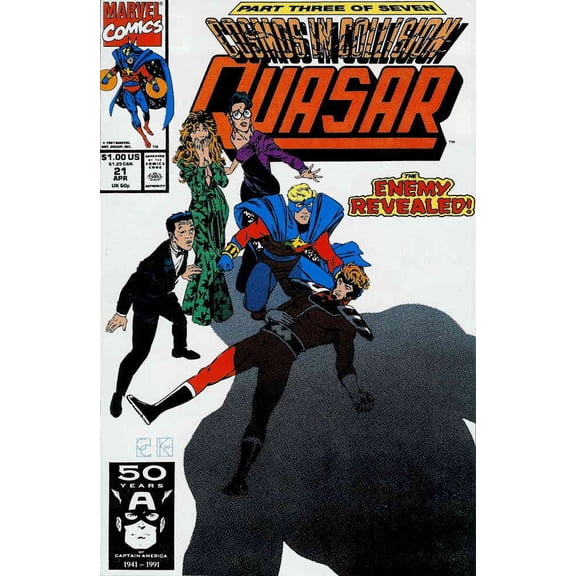 Quasar #21 VF ; Marvel Comic Book