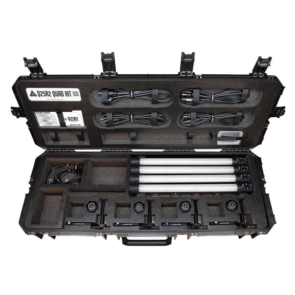 Quasar Science Rainbow 2 25W Linear RGBX Quad LED Lighting Kit, 2'