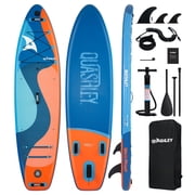 Quashley Inflatable Paddle Board 10'6" x 33" Wide SUP with Paddle, Pump, Backpack & Leash