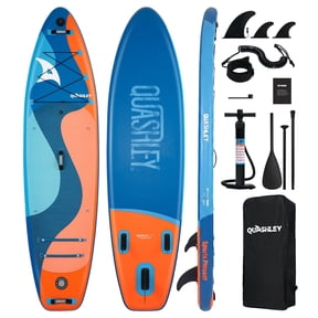 Quashley Inflatable Paddle Board 10'6" x 33" Wide SUP with Paddle, Pump, Backpack & Leash