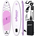 thumbnail image 1 of Quashley Inflatable Paddle Board 10'6" x 34" Wide SUP with Paddle, Pump, Backpack & Leash, 1 of 7