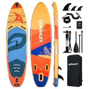 Quashley Inflatable Paddle Board 11' x 34" Wide All-Around SUP with Paddle, Pump, Backpack & Leash