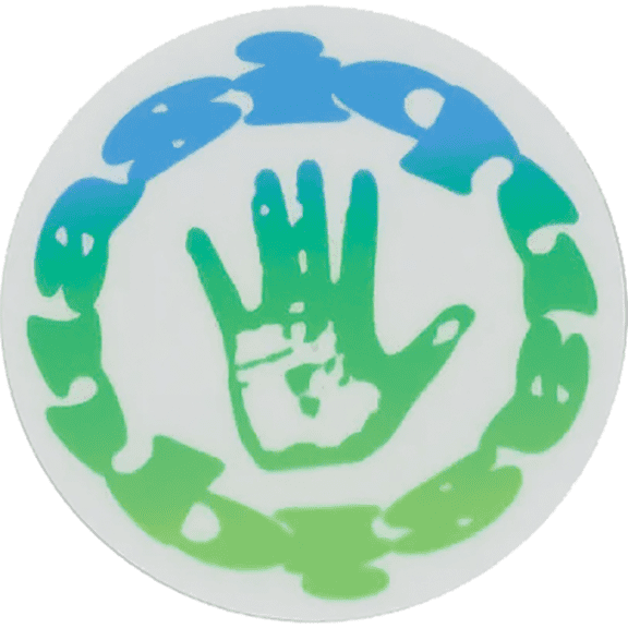 Quasi Artifact Skate Sticker , 1 Sticker Green Blue Fade