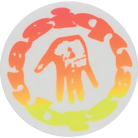 Quasi Artifact Skate Sticker , 1 Sticker Orange Yellow Fade