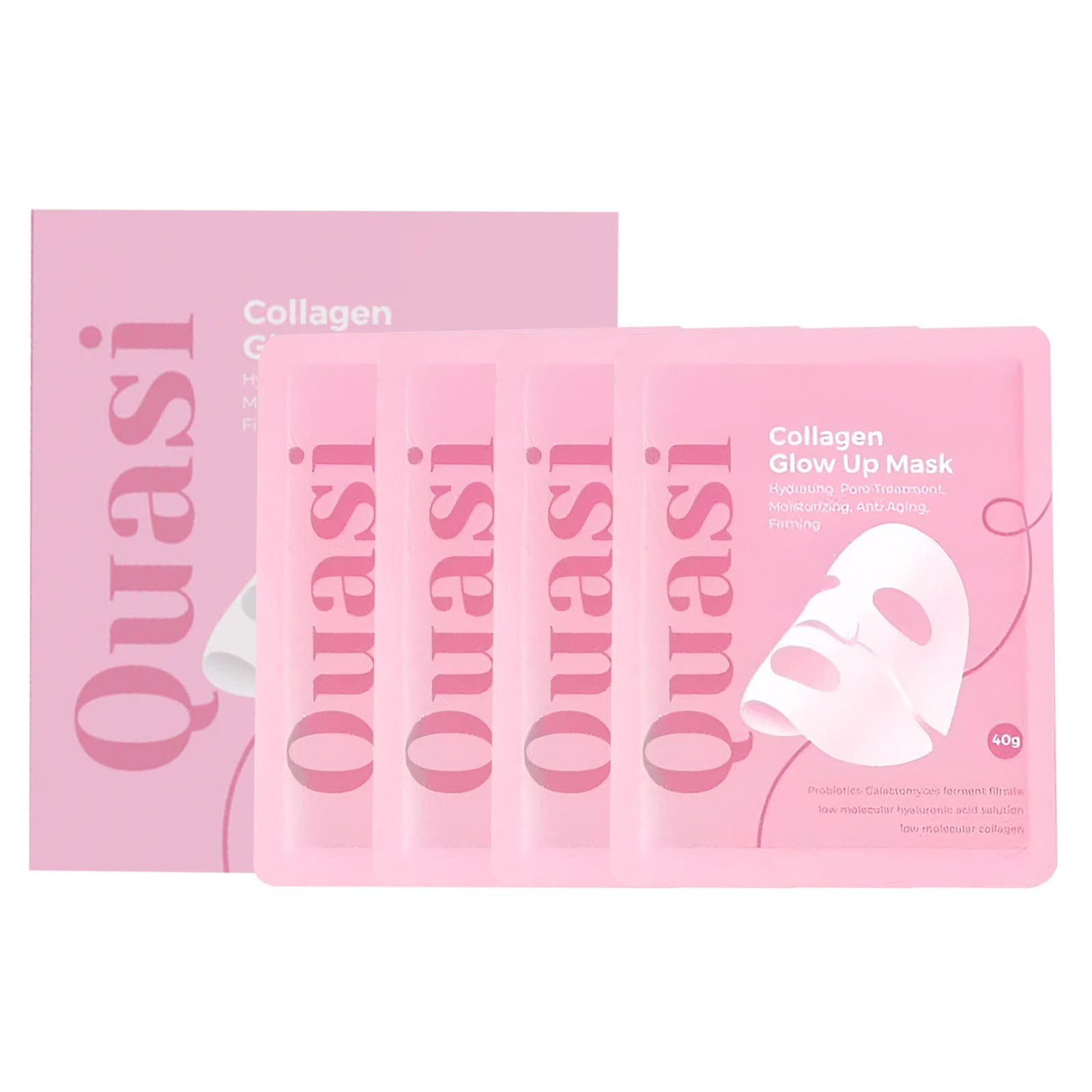 Quasi Bio Collagen Face Mask Overnight, Calming Gel Mask for Wrinkles ...