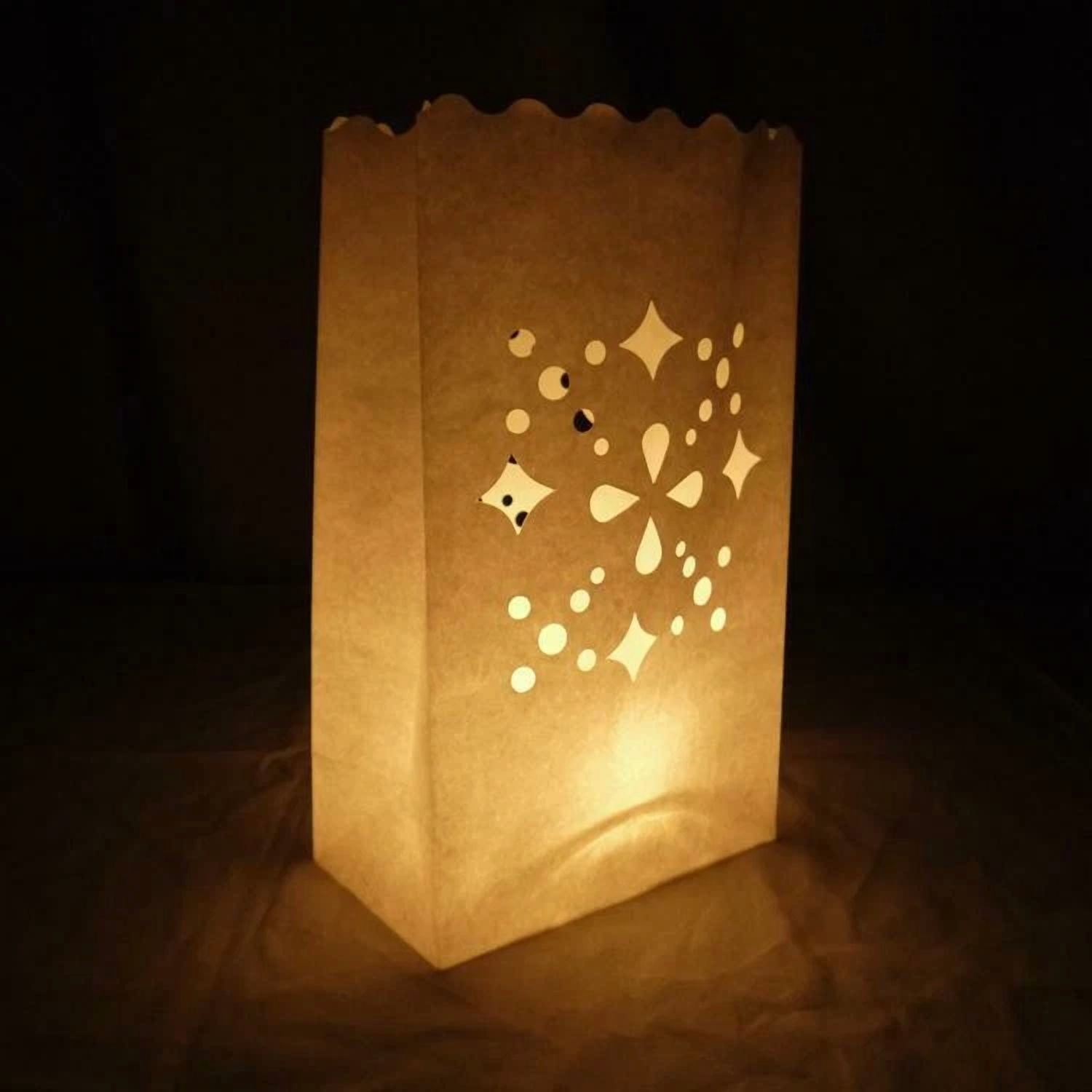 Quasimoon Multiple Shapes Paper Luminaries / Luminary Lantern Bags Path Light...
