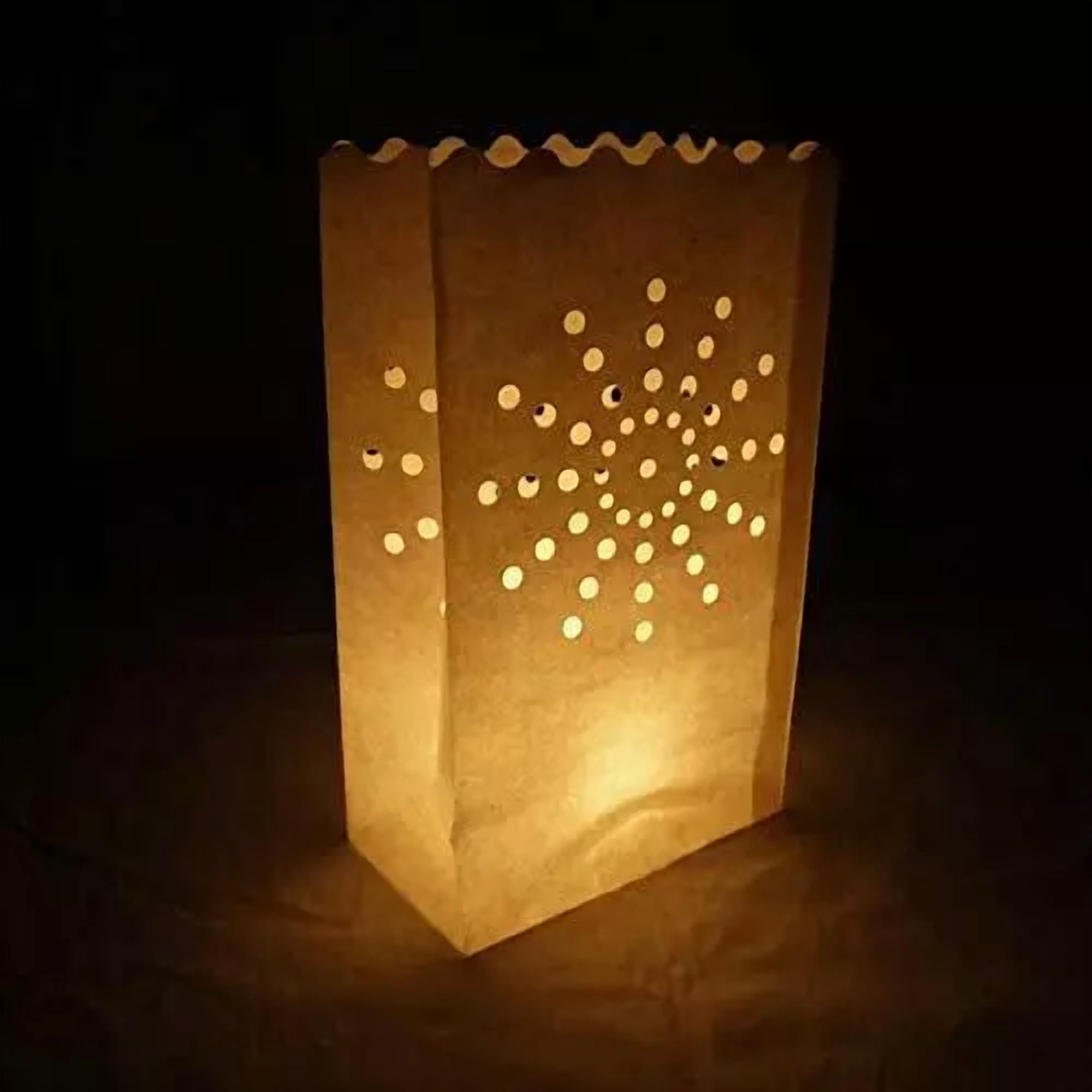 Quasimoon Sunburst Paper Luminaries / Luminary Lantern Bags Path Lighting (10...