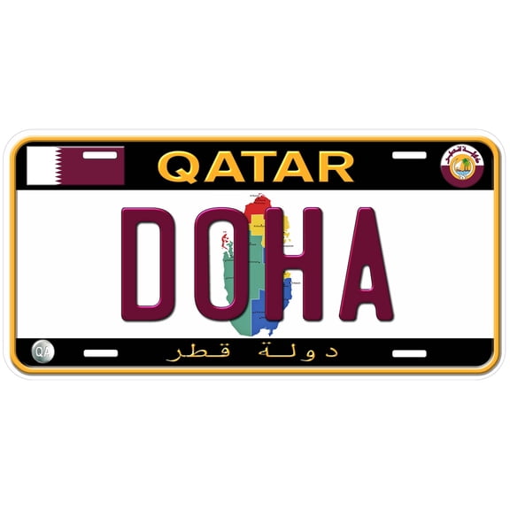 Quatar Doha Custom Novelty Car License Plate