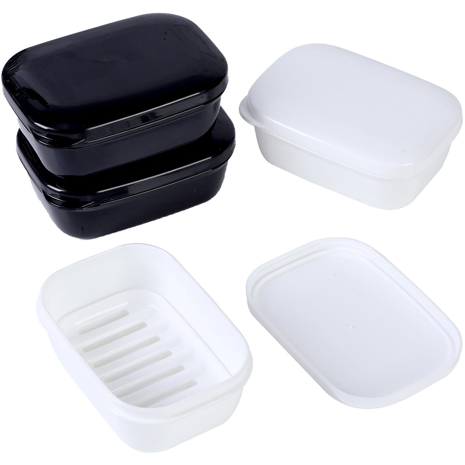 Okuna Outpost 4-pack Soap Holder Travel Cases, Plastic Portable