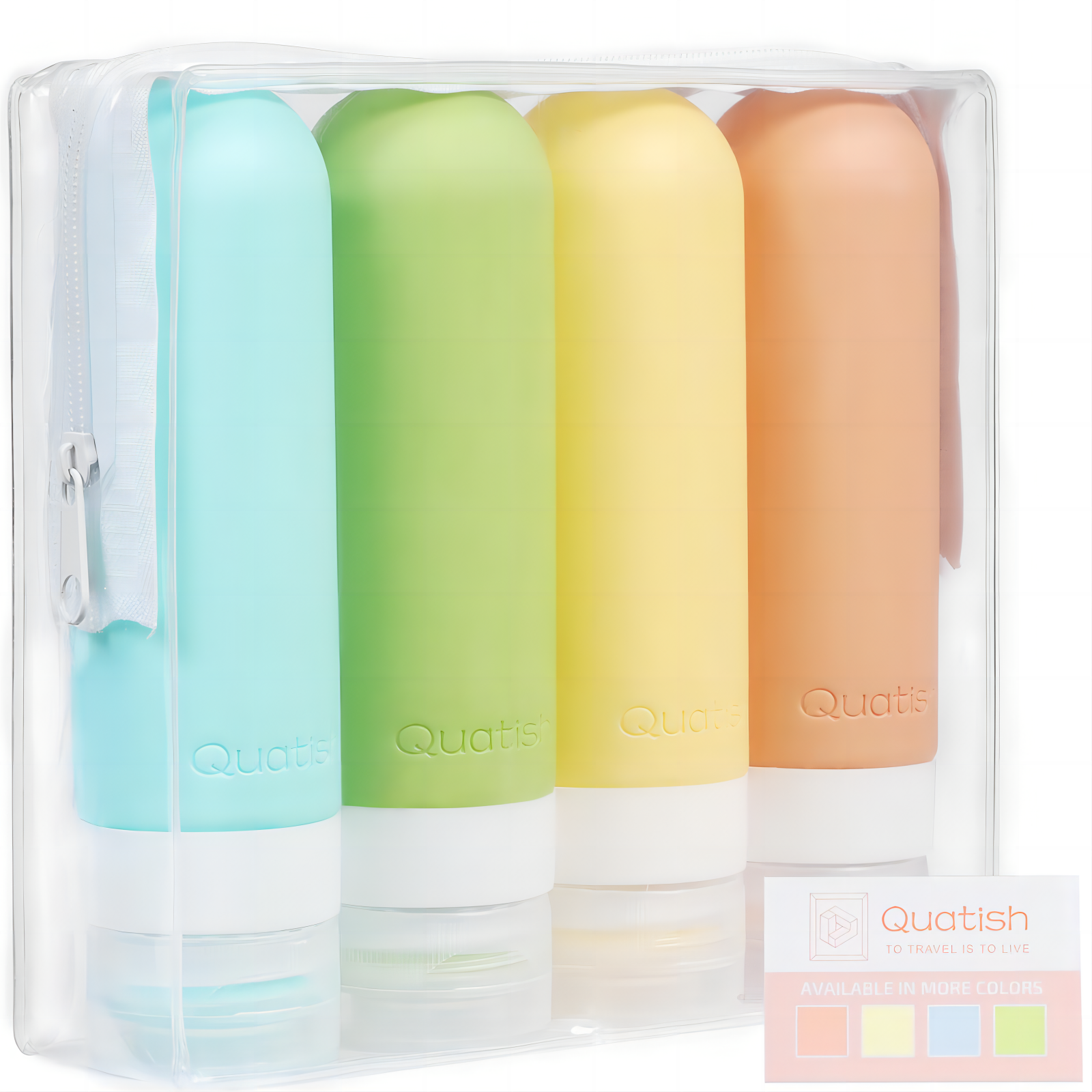 Leak Locks 4 Pack Toiletry Skins for Leak Proofing Travel Containers