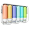 thumbnail image 1 of Quatish Travel Size Bottles 6 Pack,Original Patented 3 oz Tsa Approved Travel Containers for Toiletries, BPA Free Silicone Travel Shampoo and Conditioner Bottles Leak Proof, Travel Essentials, 1 of 7