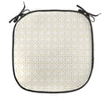 thumbnail image 1 of Quatrefoil Chair Seating Cushion, Moroccan Style Lattice Pattern Dots in Daisy Diamond Petals 4 Leaf Clover, Soft Seat Pads for Office with Anti-slip Backing, 16"x16", Brown White, by Ambesonne, 1 of 7