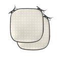 thumbnail image 1 of Quatrefoil Chair Seating Cushion Set of 4, Moroccan Style Lattice Pattern Dots in Daisy Diamond Petals 4 Leaf Clover, Seat Pads for Office with Anti-slip Backing, 16"x16", Brown White, by Ambesonne, 1 of 7