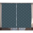 thumbnail image 1 of Ambesonne Quatrefoil Curtains 2 Panel Set, Moroccan Line Shapes, 108" x 96", Slate Blue and Pale Blue, 1 of 3
