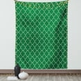 thumbnail image 1 of Quatrefoil Decor Tapestry, Four Leaf Clover on Moroccan Trellis Mosaic Digital Print House Cafe Decor, Wall Hanging for Bedroom Living Room Dorm Decor, 60W X 80L Inches, Green, by Ambesonne, 1 of 5