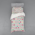 thumbnail image 1 of Quatrefoil Duvet Cover Set, Traditional Tile Pattern Clovers Lattice Oriental Art Print, Bedding Set with Shams and Fitted Sheet, 3 Sizes, by Ambesonne, 1 of 3