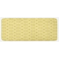 thumbnail image 1 of Quatrefoil Kitchen Mat, Traditional Abstract Pattern with Moroccan Middle Eastern Effects, Plush Decorative Kitchen Mat with Non Slip Backing, 47" X 19", Pale Yellow, by Ambesonne, 1 of 1
