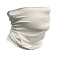 thumbnail image 1 of Quatrefoil Neck Gaiter, Quatrefoil Dot Petals, Unisex, Brown White, by Ambesonne, 1 of 3