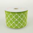 thumbnail image 1 of Quatrefoil Spade Canvas Ribbon, 2-1/2-Inch, 10 Yards, Apple Green, 1 of 1