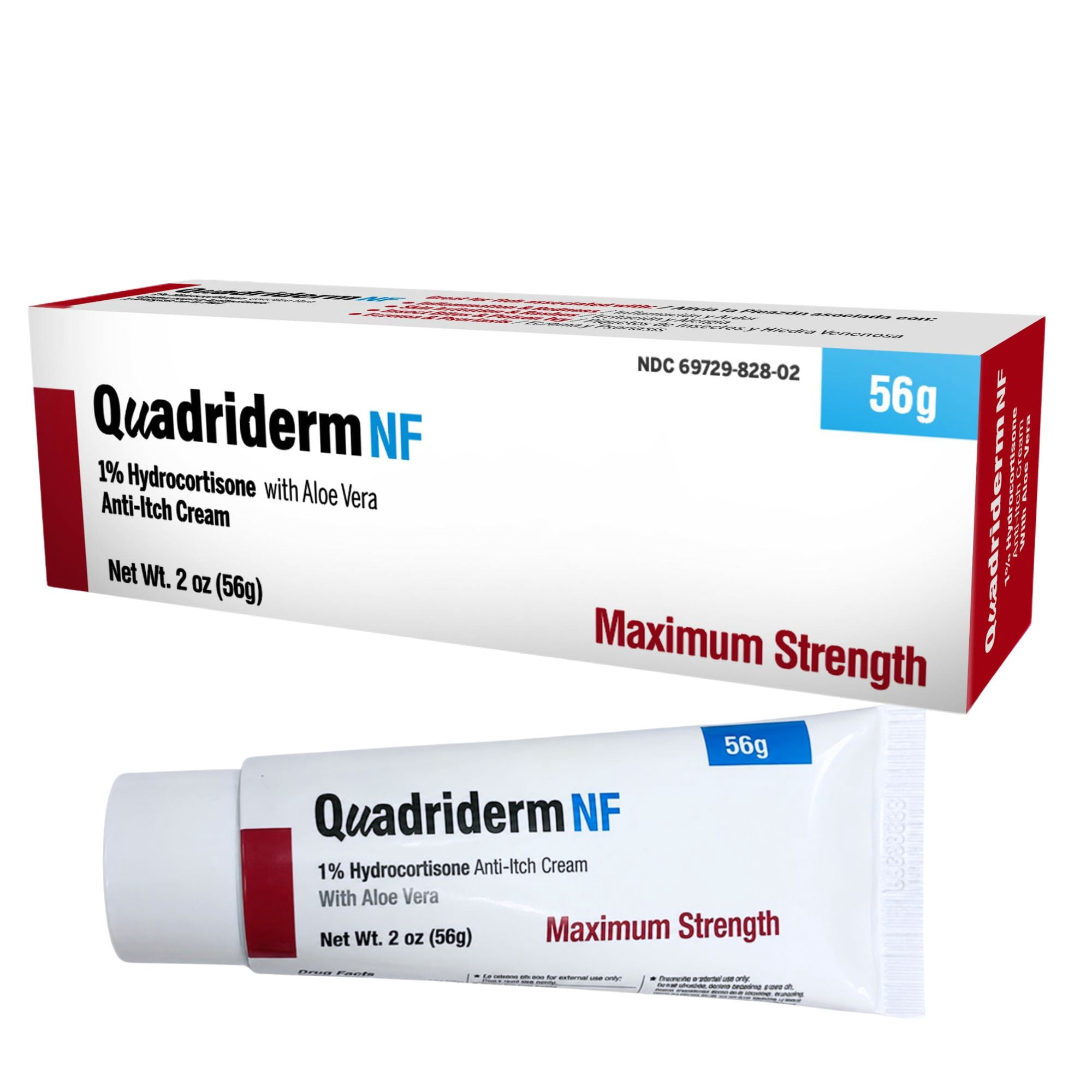 Quatriderm NF Hydrocortisone 1% Anti-Itch Cream with Aloe Vera 2