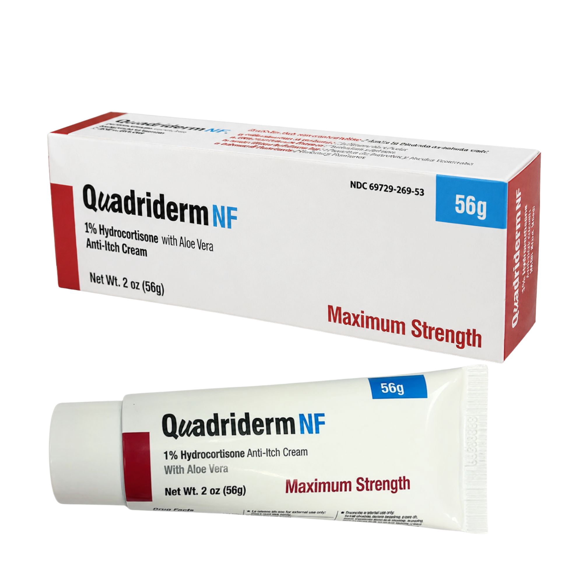 Quatriderm NF Hydrocortisone 1% Anti-Itch Cream with Aloe Vera 2 oz for  Skin Itching Redness - Walmart.com