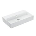 thumbnail image 1 of Quattro 70.00 Wall Mount/Vessel Bathroom Sink in Ceramic White without Faucet Hole, 1 of 1