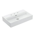 thumbnail image 1 of Quattro 70.03 Wall Mount/Vessel Bathroom Sink in Ceramic White with Three Faucet Holes, 1 of 1