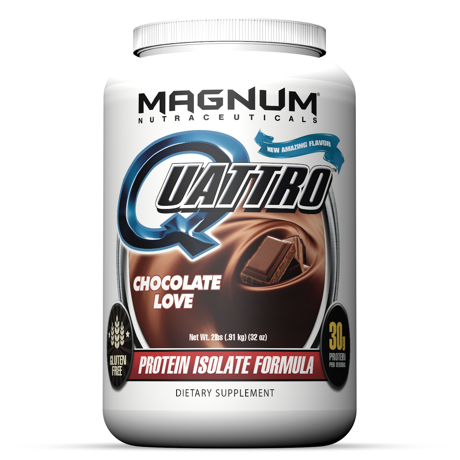 Magnum Nutraceuticals Quattro Protein Powder 2 lbs Chocolate Love