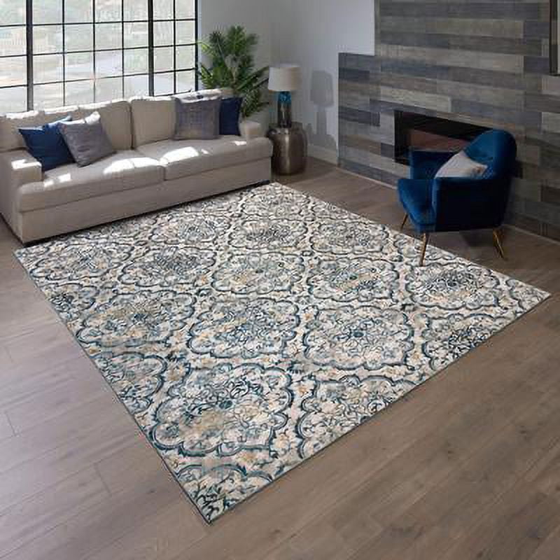 Quattro Senta Blue Area Rug, 8' X 10'