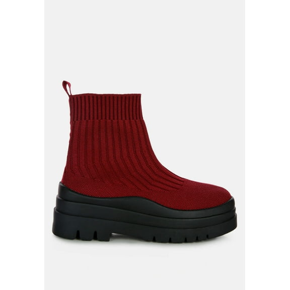Quavo Knitted Platform Chunky Boots