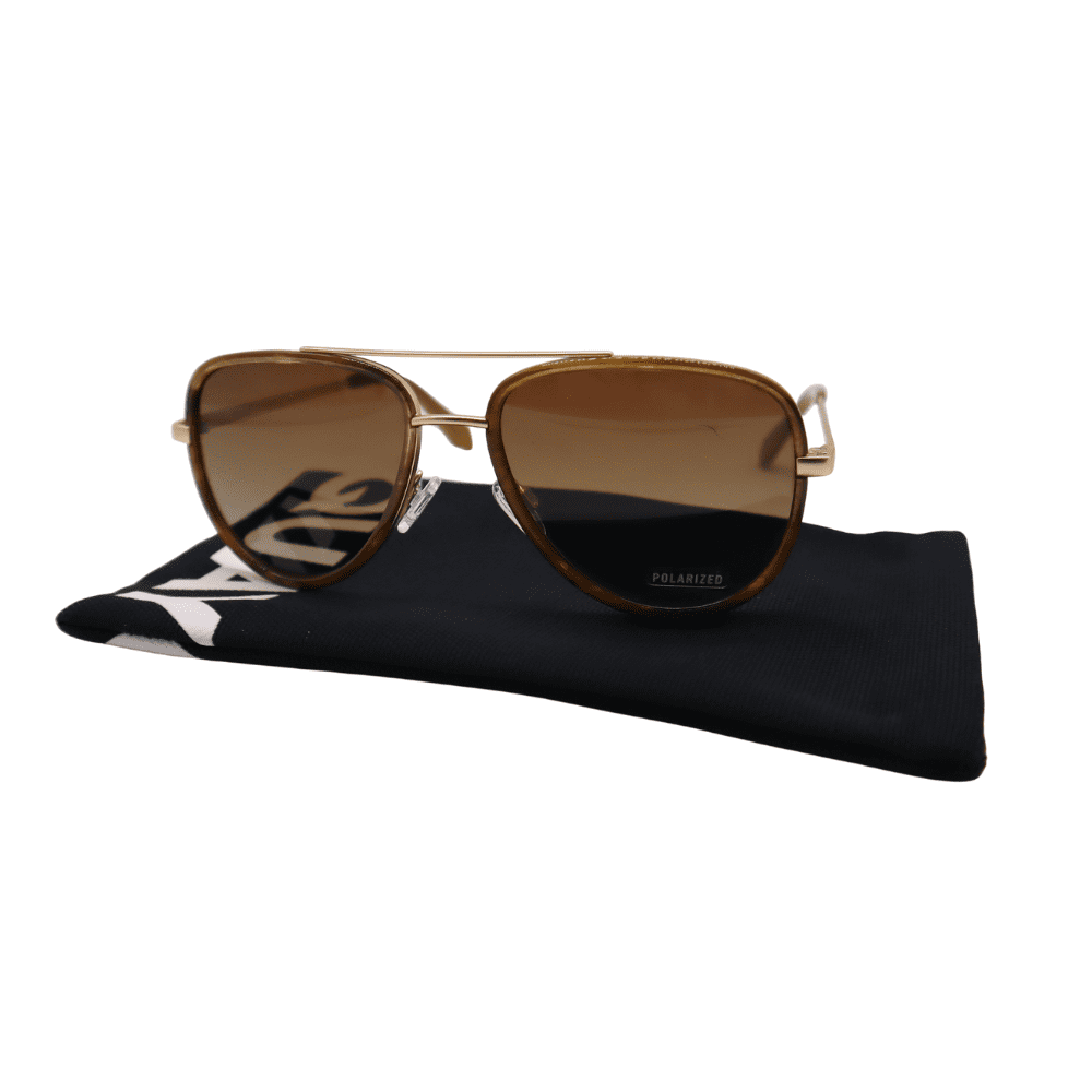 Quay All In Mini Tortoise Gold/Brown Polarized Aviator 