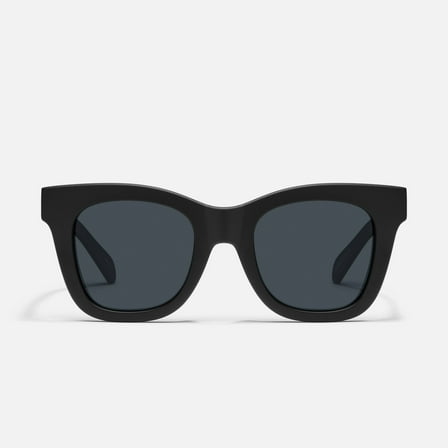 Quay Australia After Hours Square Sunglasses, Matte Black/Smoke