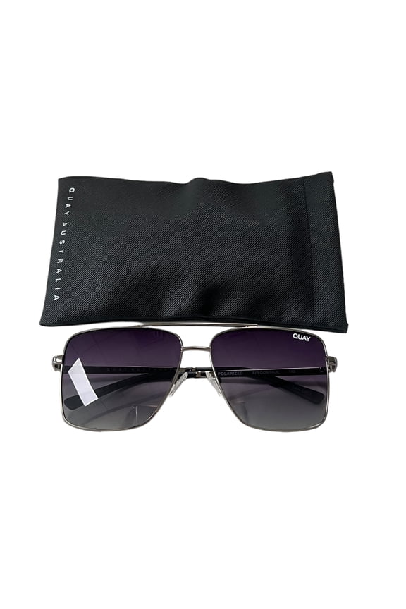 Australia Air Control Aviator Sunglasses Oversized Polarized Gun Metal Smoke