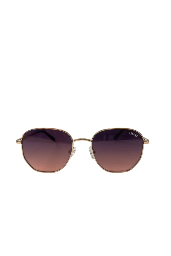 Australia Big Time Round Sunglasses Rose Navy Peach