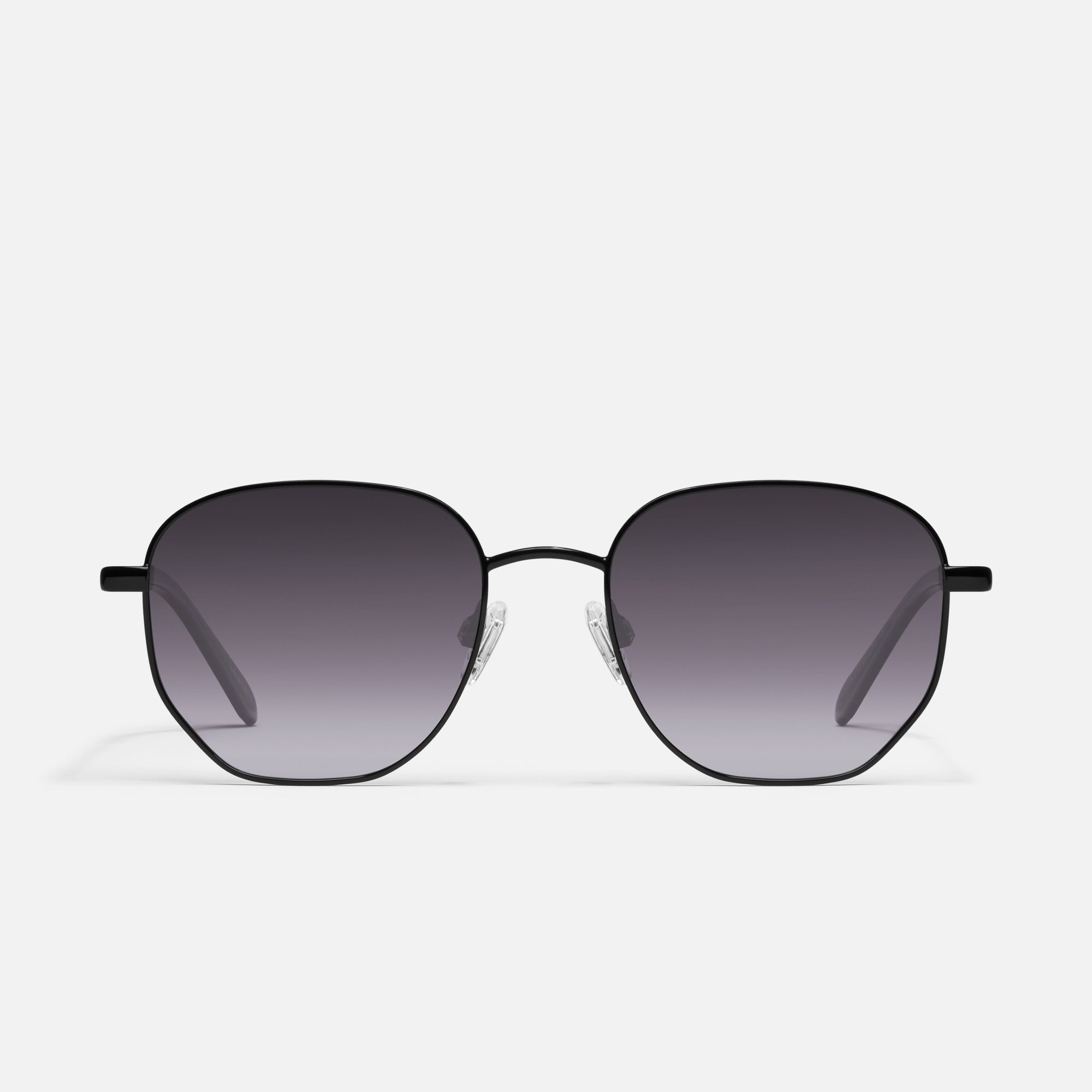 Quay Australia Big Time Square Sunglasses, Black/Smoke 