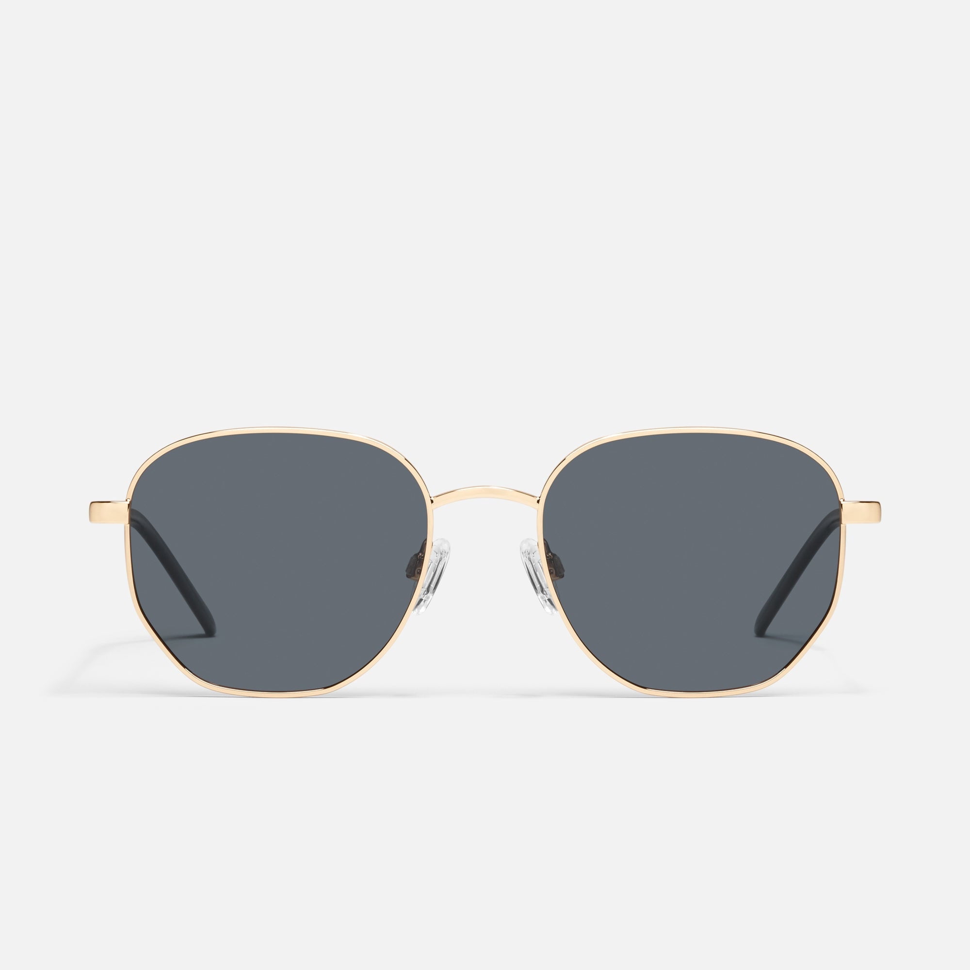 Quay Australia Big Time Square Sunglasses, Gold/Smoke 