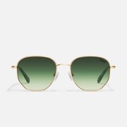 Quay Australia Big Time Textured Sunglasses Brown Gold Emerald