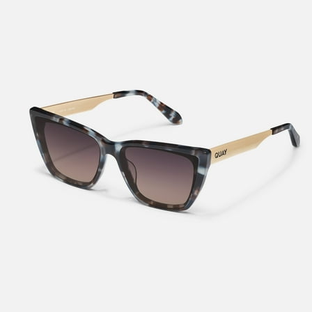 Quay Australia Call The Shots Remixed Rectangle Sunglasses, Storm Tort/Smoke Taupe