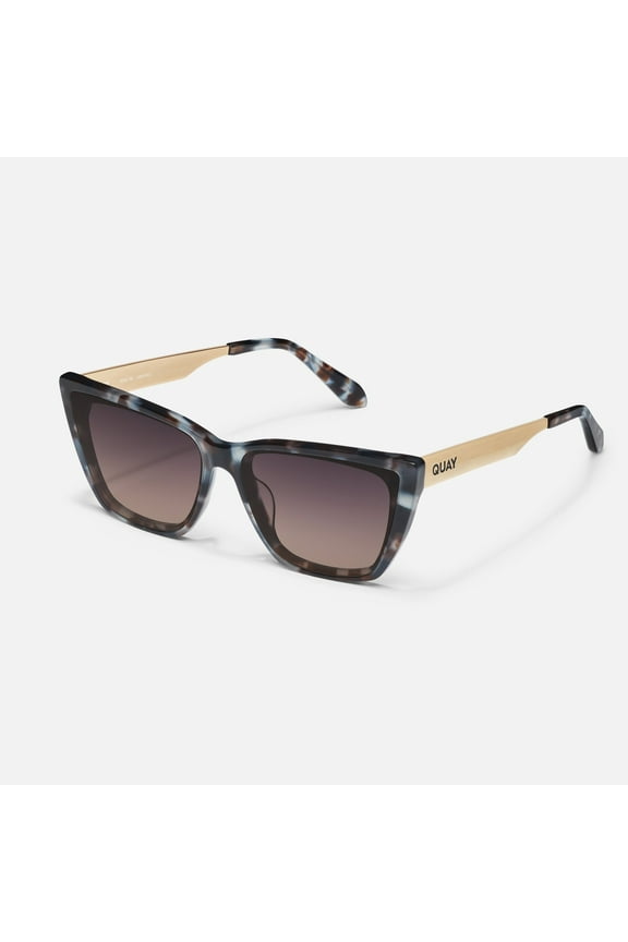 Australia Call The Shots Remixed Rectangle Sunglasses, Storm Tort/Smoke Taupe