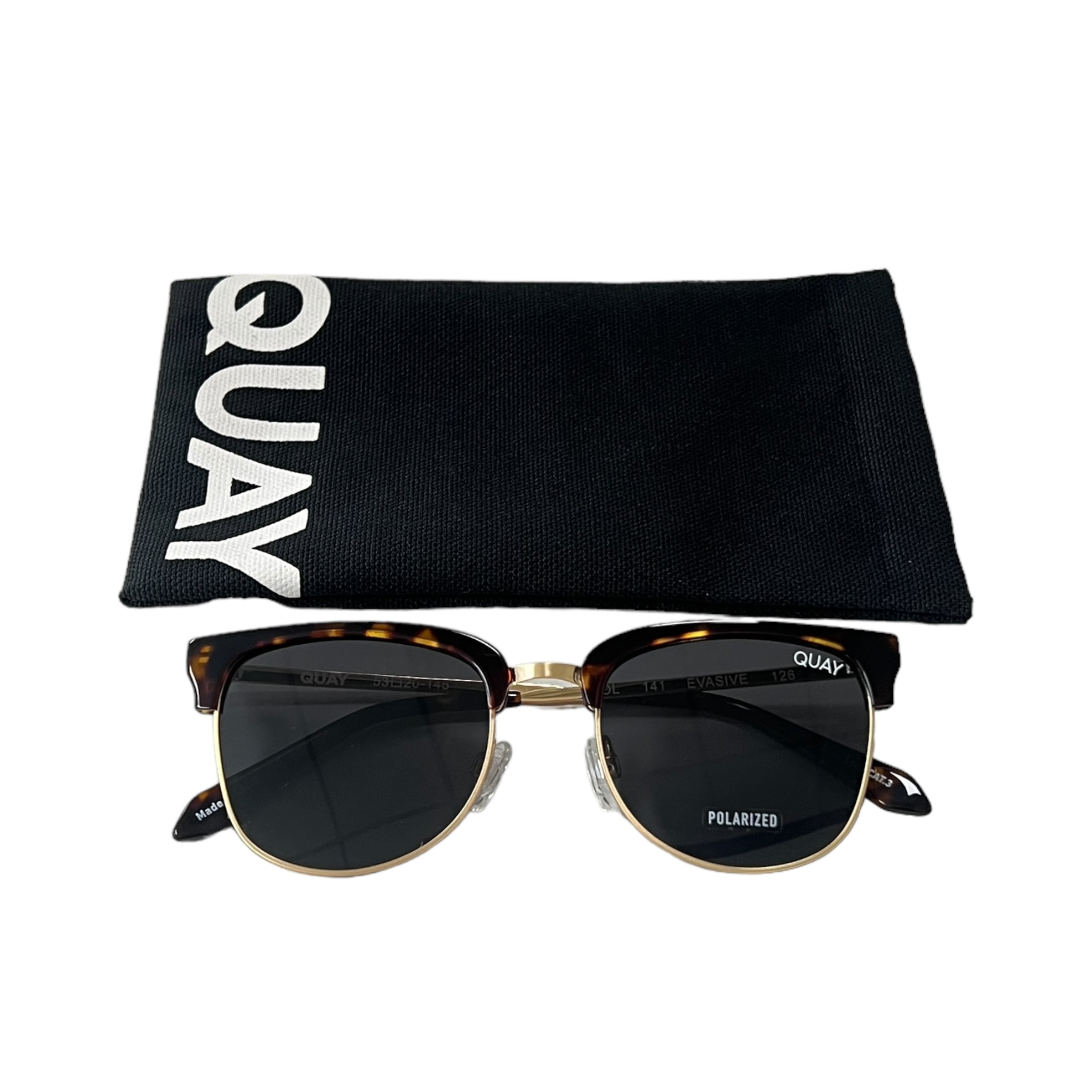 Quay Australia Polarized Sunglasses - Evasive Quay Australia Evasive Sunglasses Matte Black Smoke  main image 2