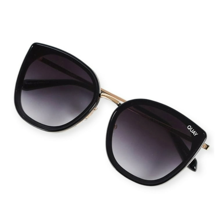 Quay Australia Flat Out Sunglasses Black Oversized Cat Eye  display picture 2