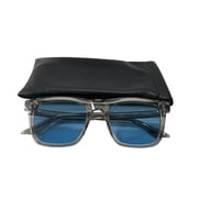 Quay Australia Flip Side Square Sunglasses Grey Turquoise 53MM