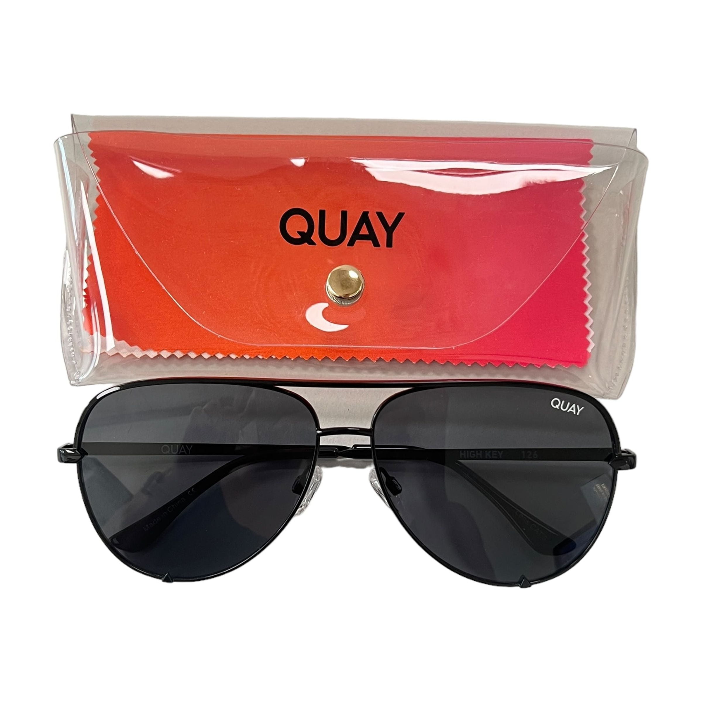 Quay sunglasses black aviators sale