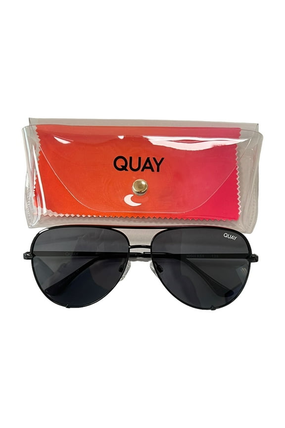 Australia High Key Black Smoke Aviator Sunglasses