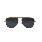 Quay Australia High Key Medium Aviator Sunglasses Bone Smoke