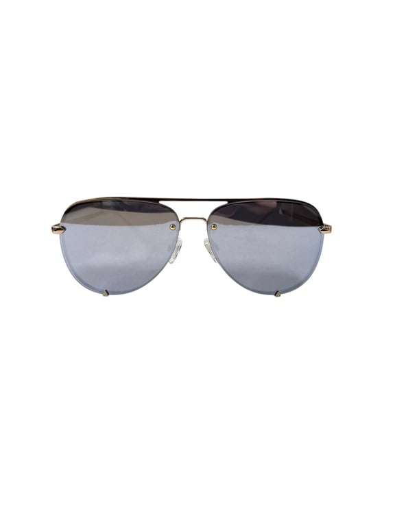 Australia High Key Mini Rimless Aviator Sunglasses Gold Lilac