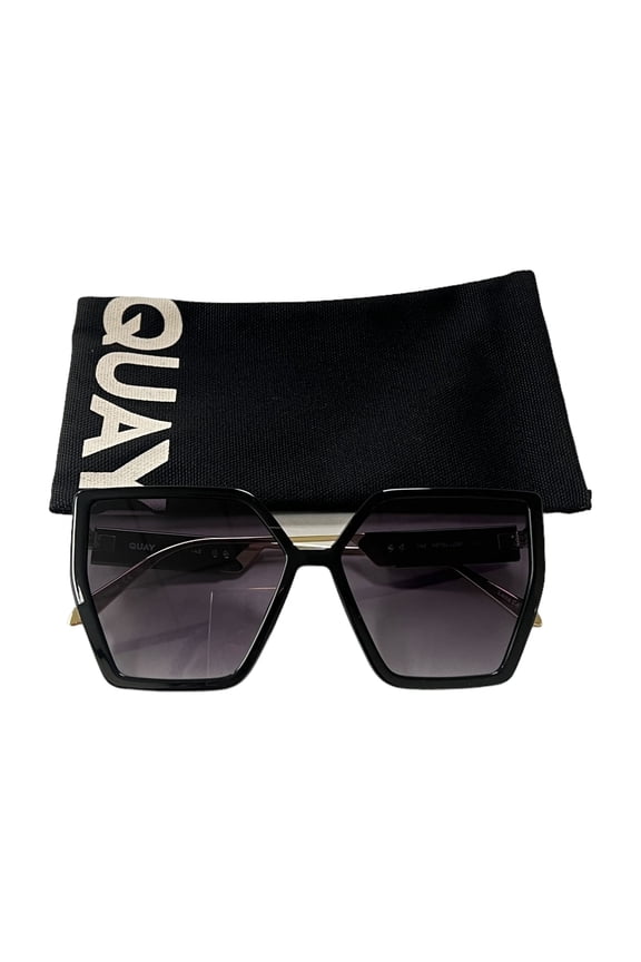 Australia Hotel Lobby Sunglasses Oversized Cat Eye Black Smoke